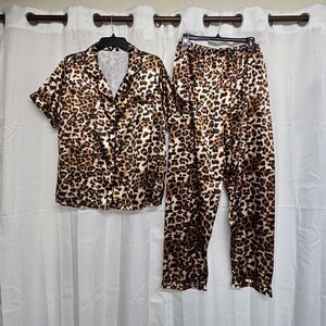 Leopard Print Pajama Set